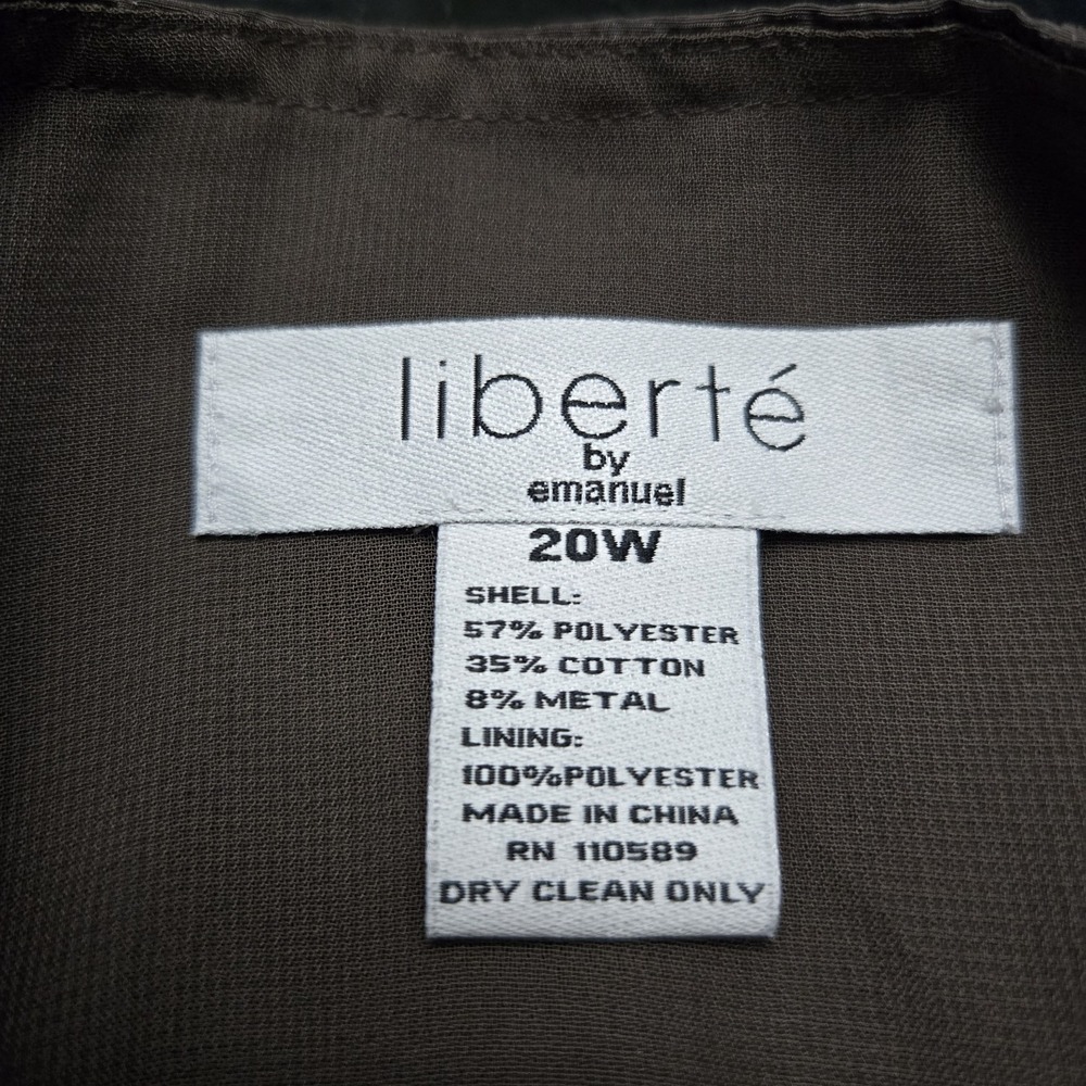 Vintage 90s Liberte Emanuel Ungaro A Line Skirt Womens 20W Brown Knee Length - Picture 3 of 6